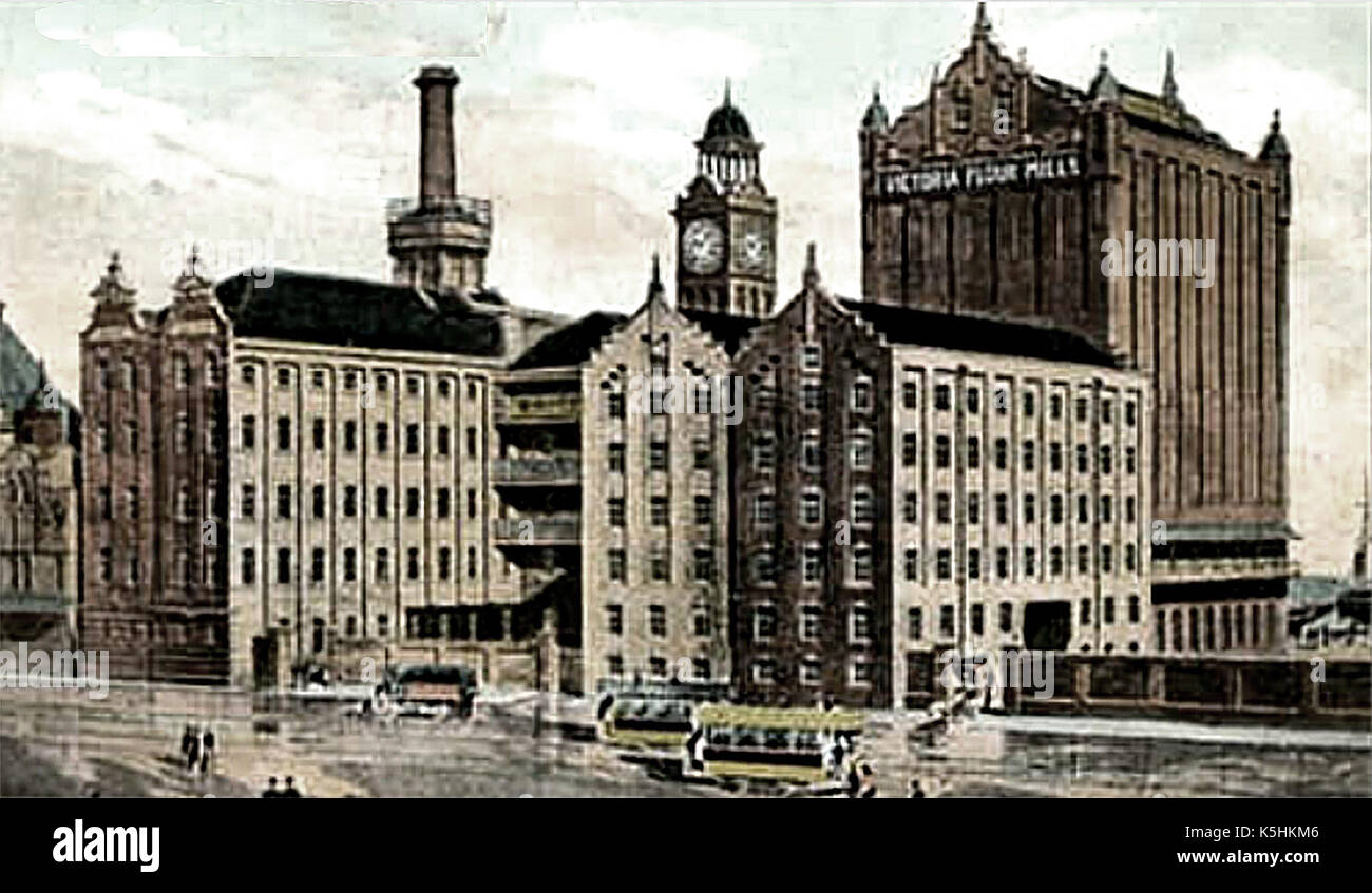 1909 Victoria Mills large flour mills in the town of 'Great' Grimsby