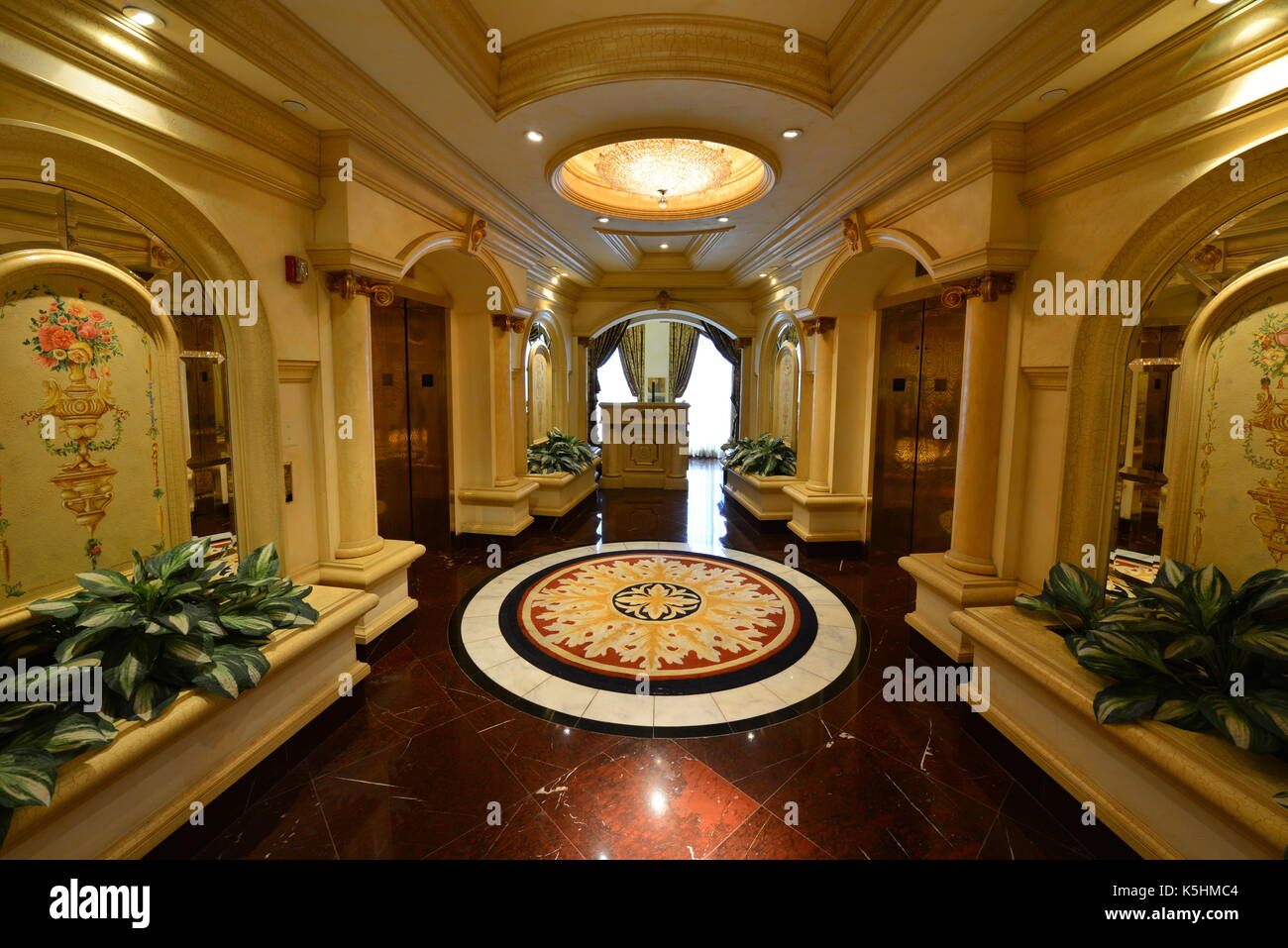 The Suite at the Hilton Hotel that Elvis Presley used in the early 1970's. Stock Photo