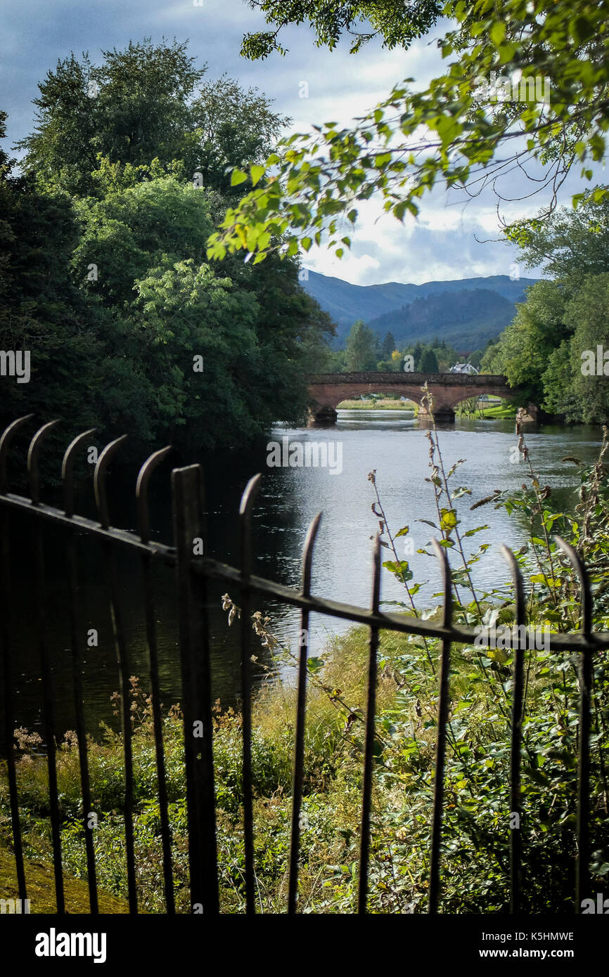 River Teith in Callander, Perthshire, near Stirling at Loch Lomond and the Trossachs National