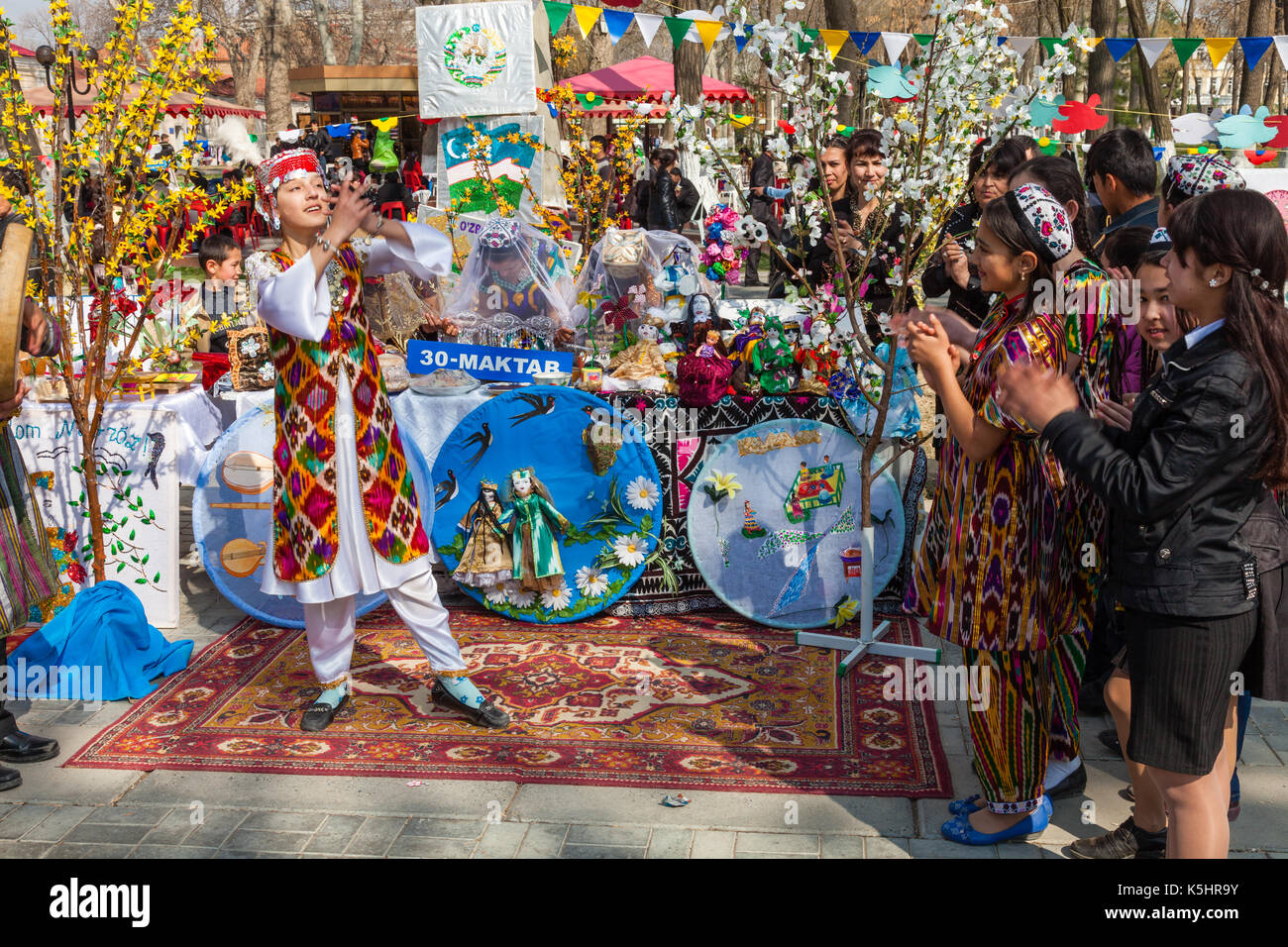girl dance at nowruz celebrating Stock Photo