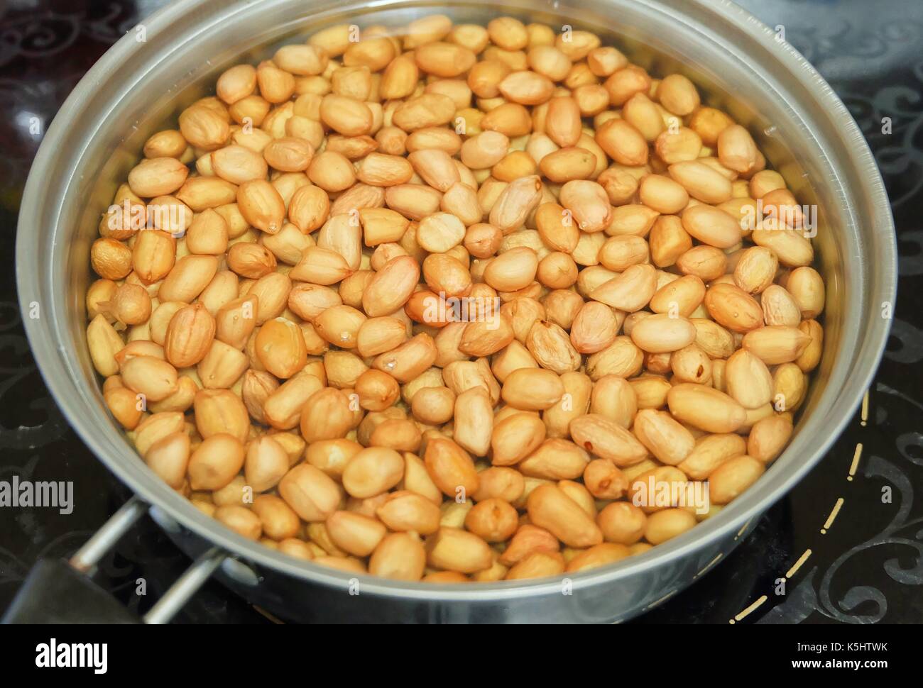 Peanuts or Groundnut Deep Fried in A Hot Boiling Oil, Good Source of