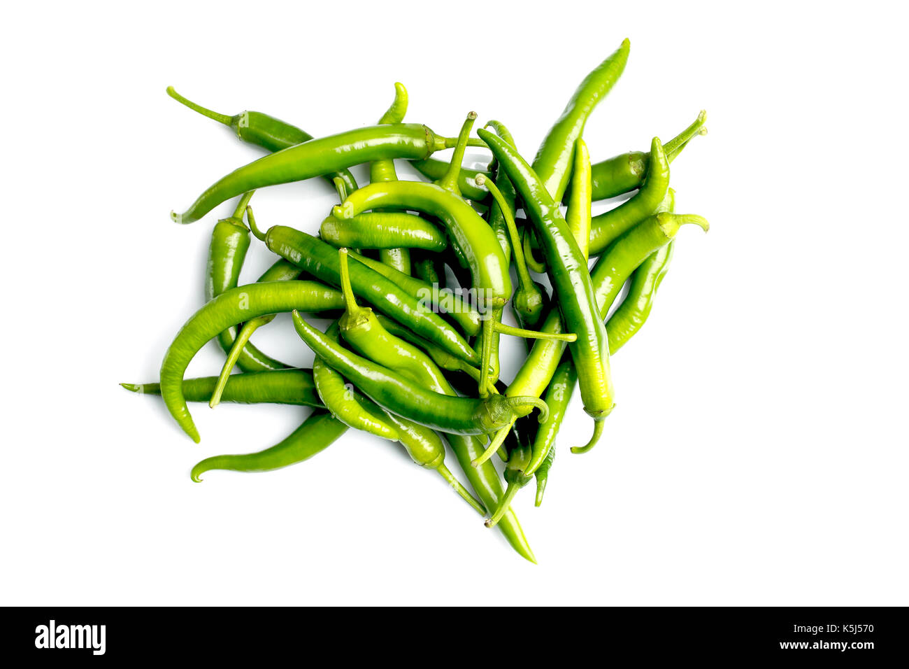 green pepper is isolated on a white background Stock Photo - Alamy
