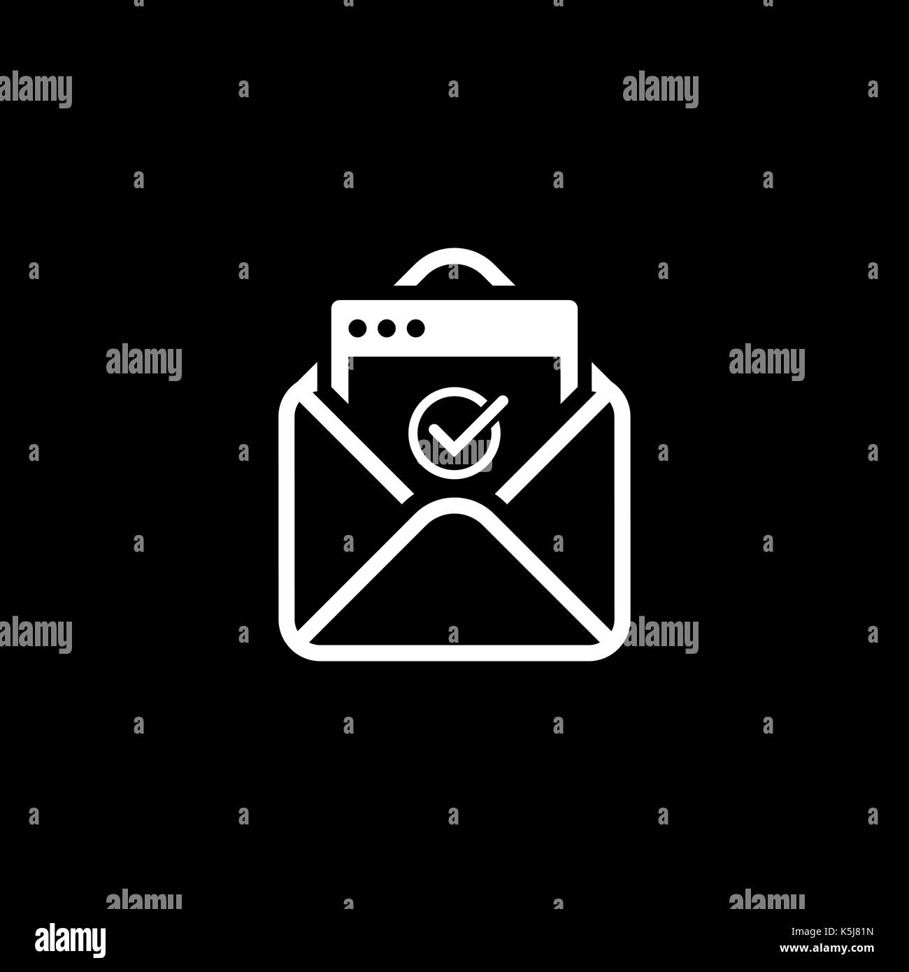 Confirmation Letter Icon. Flat Design Stock Vector Image & Art - Alamy