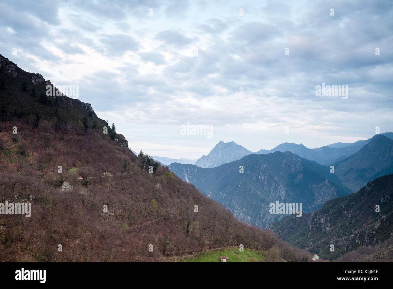 Mountain landscape of Asturias Stock Photo