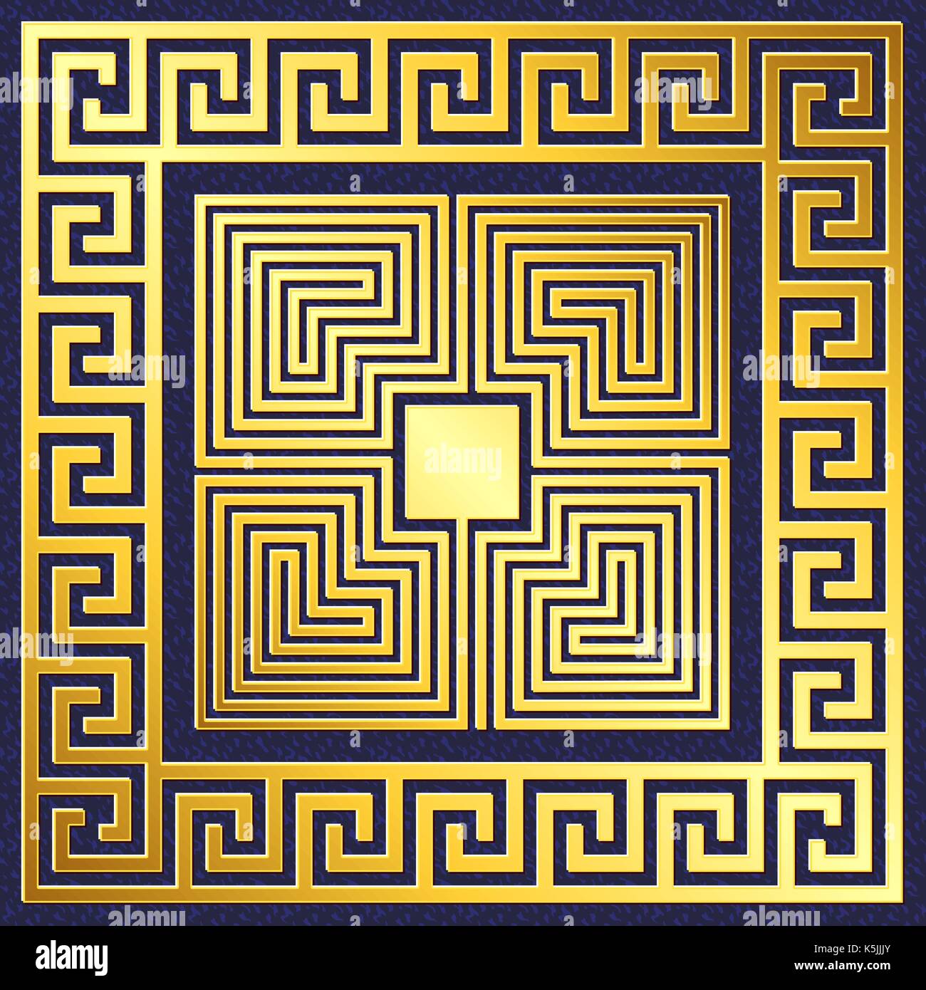 vector Traditional vintage gold Greek ornament, Meander Stock Vector ...