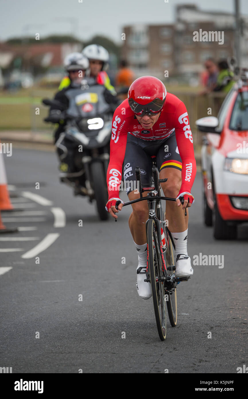 Kris BOECKMANS, Lotto Soudal, Tour of Britain cycle race stage 5 timetrial at Clacton on sea, UK Stock Photo