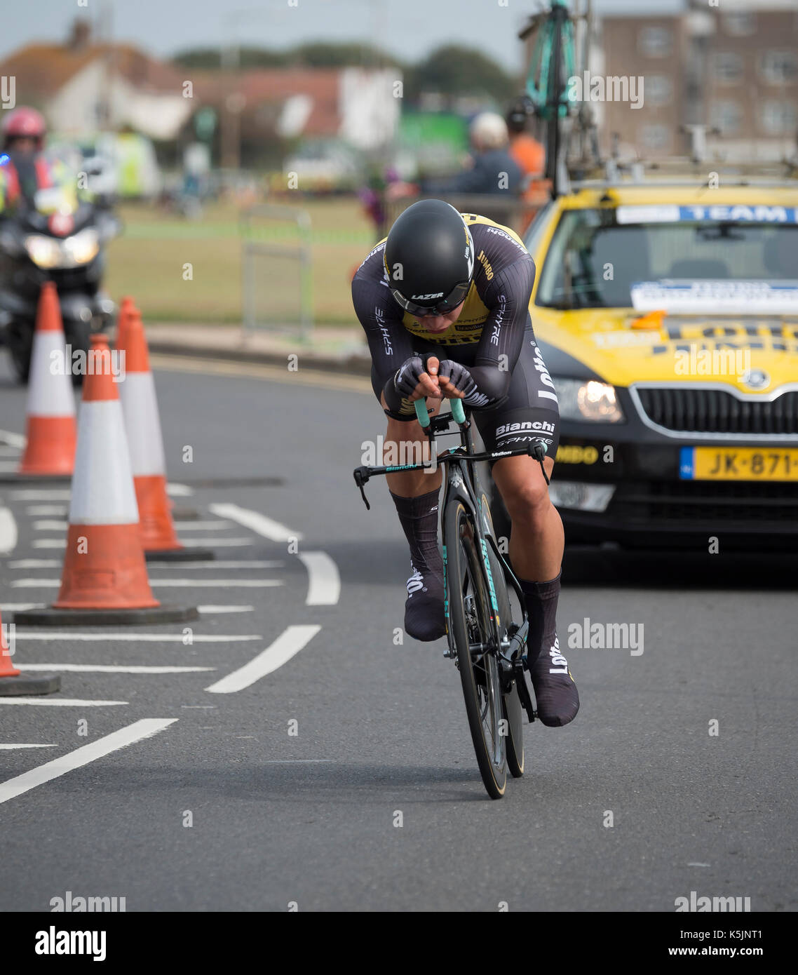 Dylan GROENEWEGEN, Lotto Jumbo, Tour of Britain cycle race stage 5 timetrial at Clacton on sea, UK Stock Photo