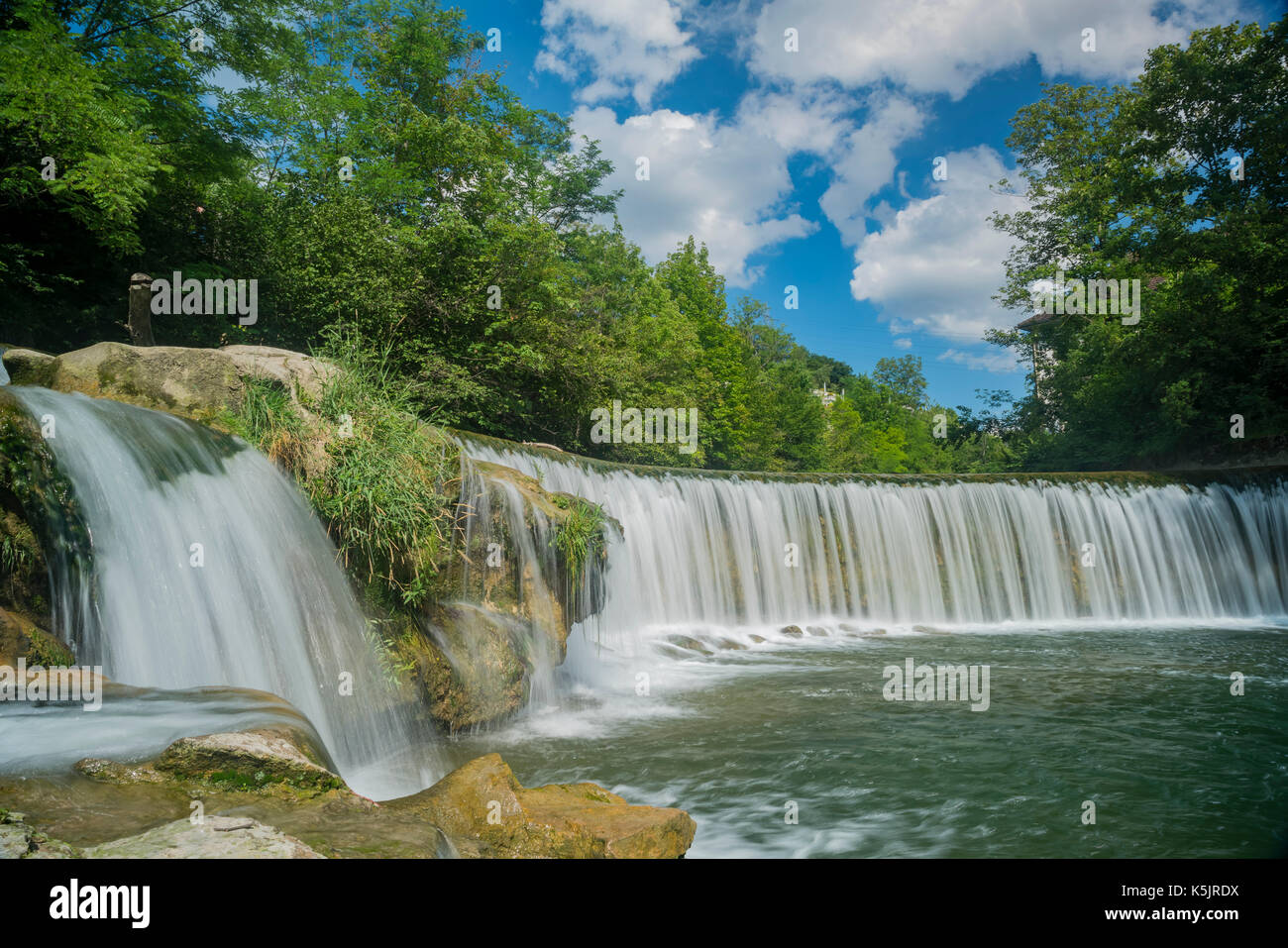 The beautiful Affenschlucht waterfall at Winterthur, Zurich, Switzerland Stock Photo