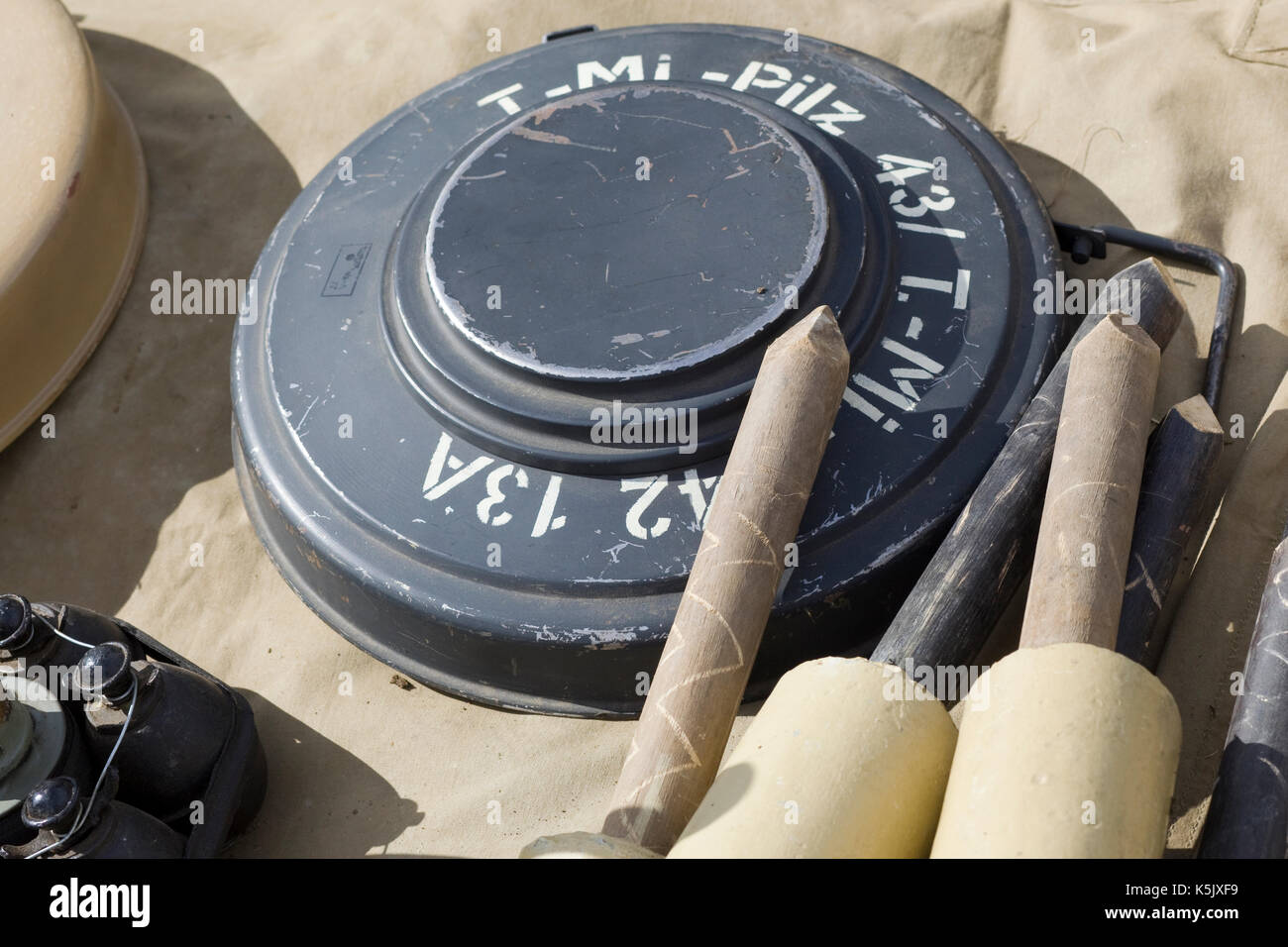 German Teller Anti tank land mine Stock Photo