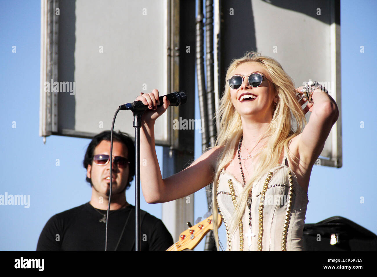 Taylor Momsen Pretty Reckless perform 2010 Vans Warped Tour Fairplex Pomona,Ca. Stock Photo
