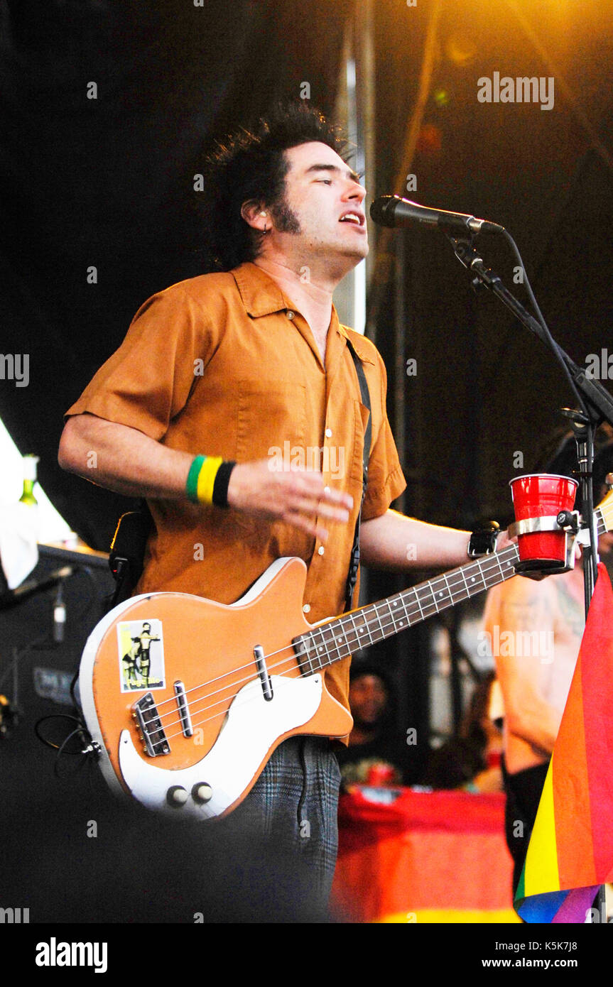 Fat Mike NOFX performs 2009 Vans Warped Tour final tour day Home Depot Center Carson. Stock Photo