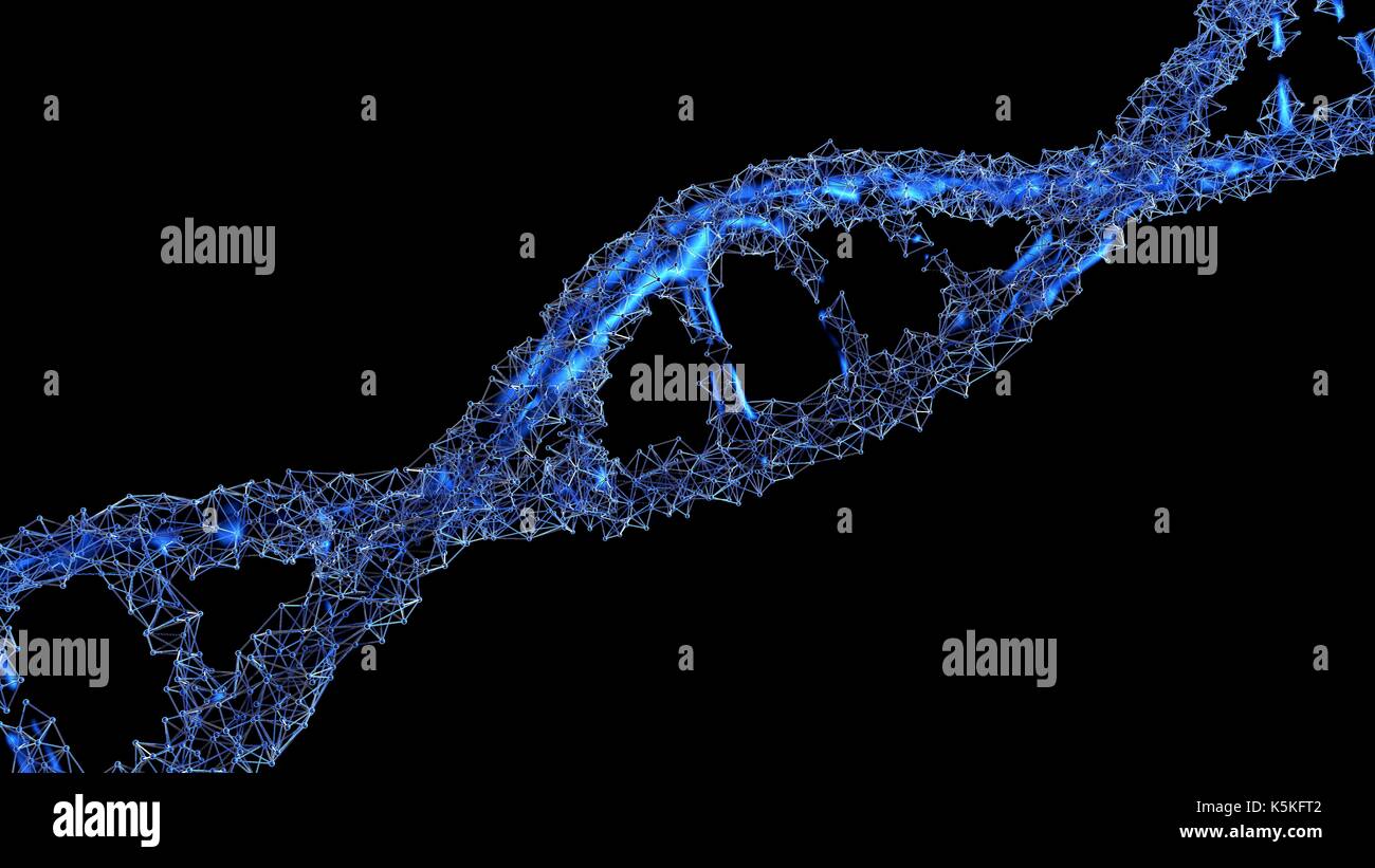 DNA (deoxyribonucleic acid) strand, illustration. Stock Photo
