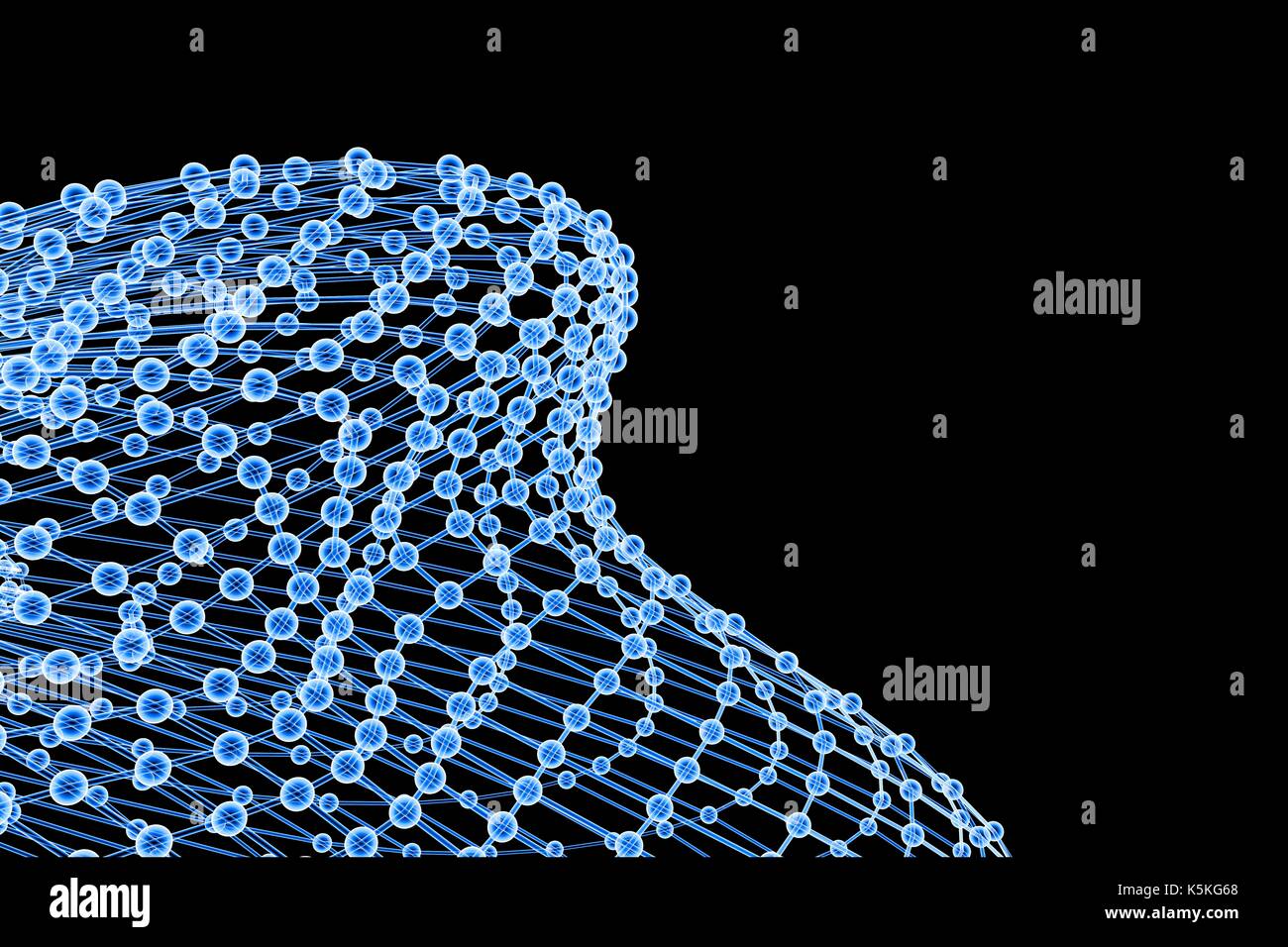 Abstract grid background made of spheres and connecting lines. Stock Photo