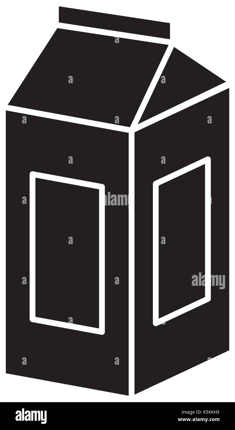 tetrapak milk box Stock Vector