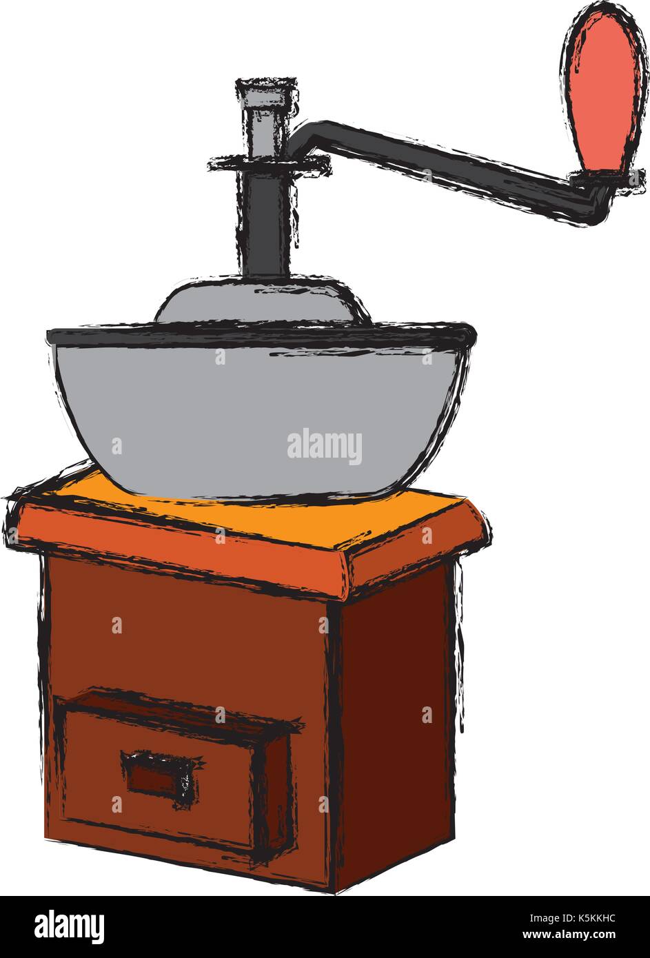 manual coffee grinder Stock Vector