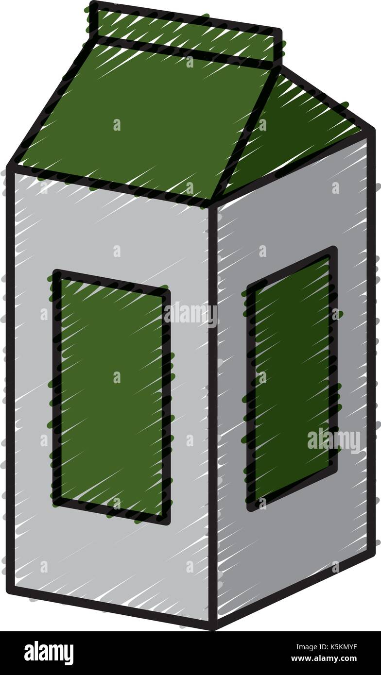 tetrapak milk box Stock Vector