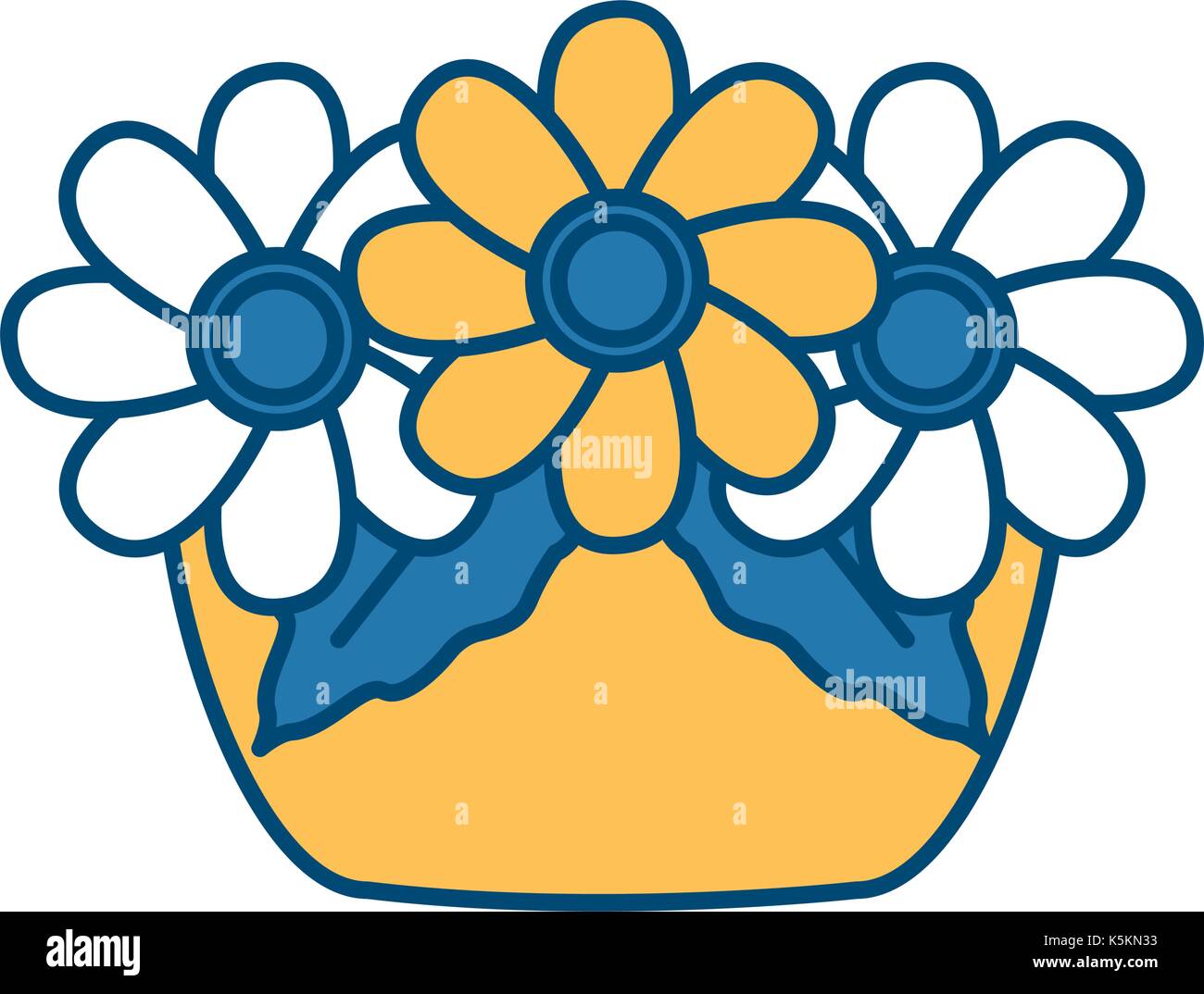 garden flowers pot Stock Vector Image & Art - Alamy