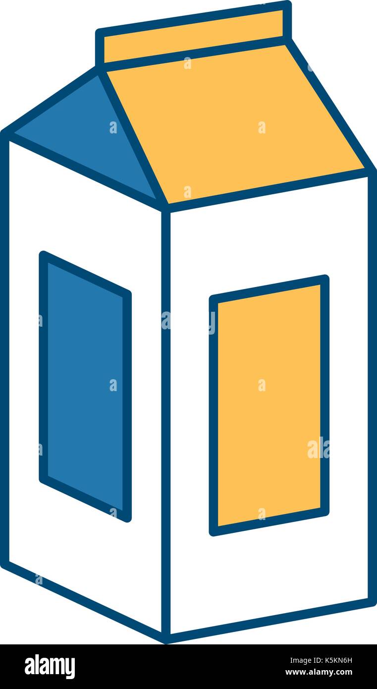 tetrapak milk box Stock Vector