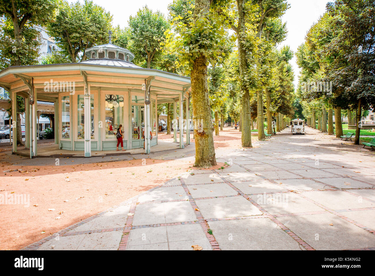 Park in Vichy city, France Stock Photo