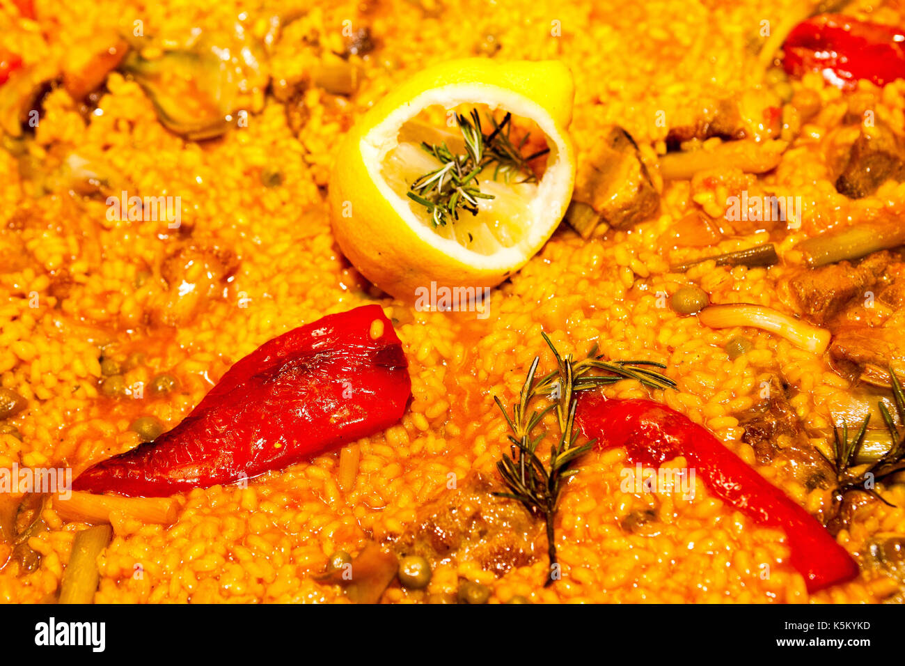 Paella, typical spanish food Stock Photo Alamy