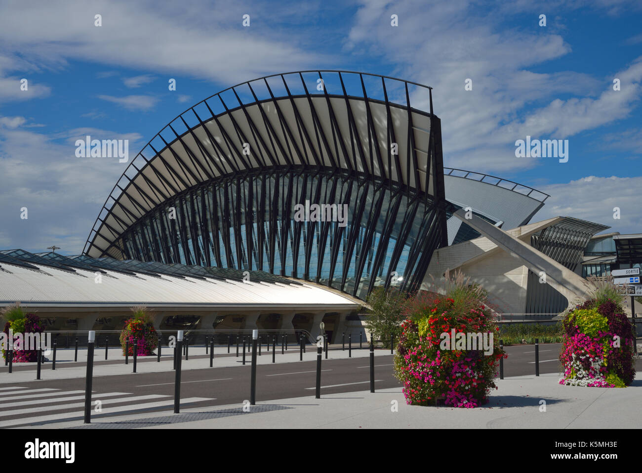 TGV train station at Lyon Saint Exupéry Airport, Colombier-Saugnieu FR Stock Photo