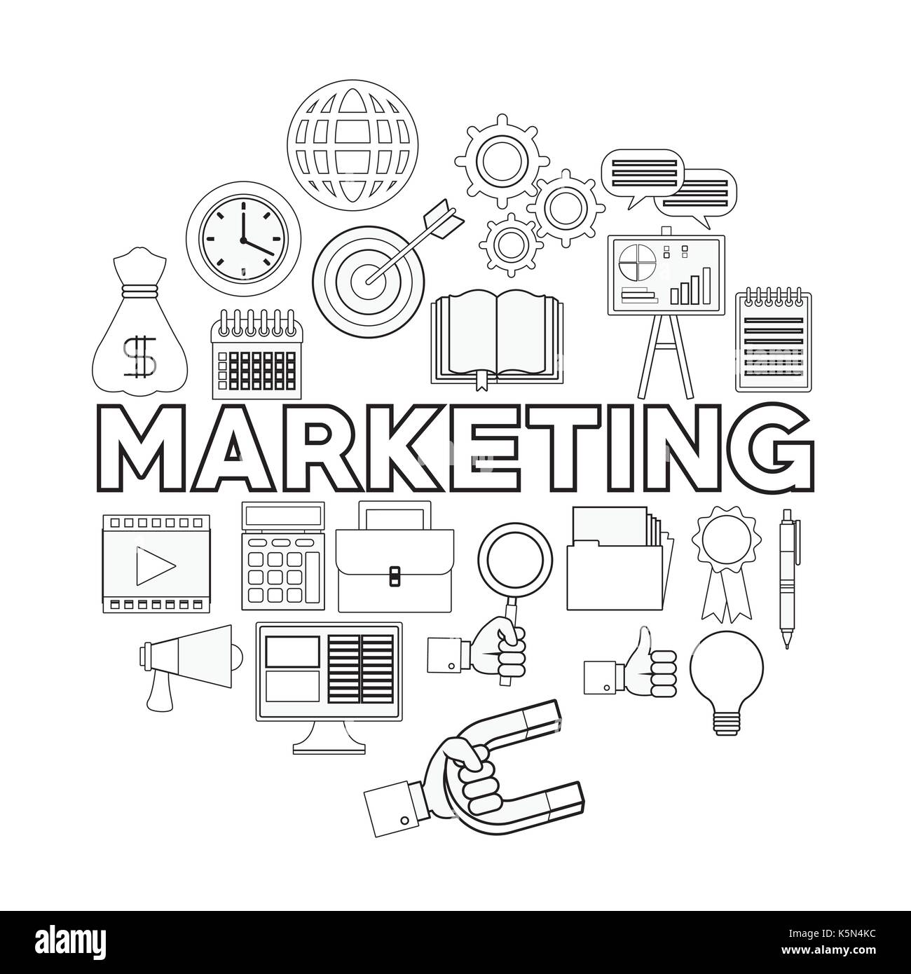 marketing-business-strategy-stock-vector-image-art-alamy