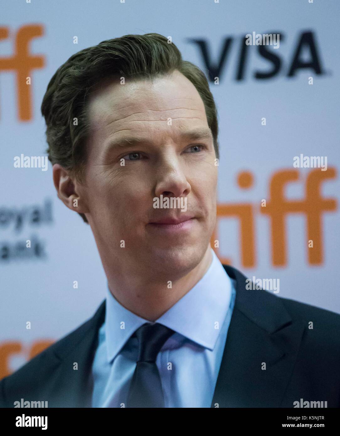 Toronto, Canada. 9th Sep, 2017. Actor Benedict Cumberbatch attends the premiere of the film 'The Current War' at Princess of Wales Theatre during the 2017 Toronto International Film Festival in Toronto, Canada, Sept. 9, 2017. Credit: Zou Zheng/Xinhua/Alamy Live News Stock Photo