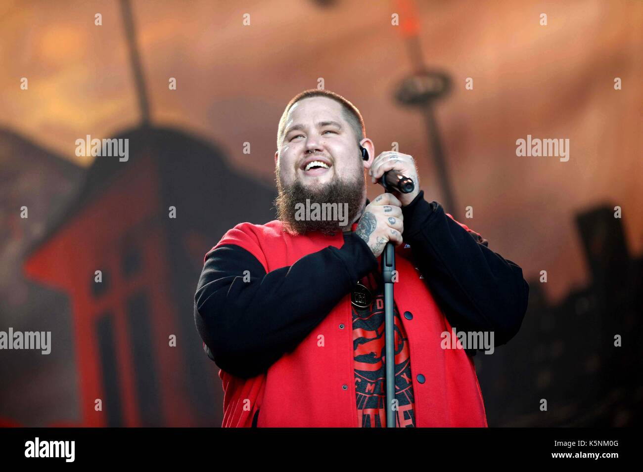 Rag'n'Bone Man at Bestival Music Festival Lulworth Estate, Dorset, UK. Rag'n'Bone Man Credit: Finnbarr Webster/Alamy Live News Stock Photo