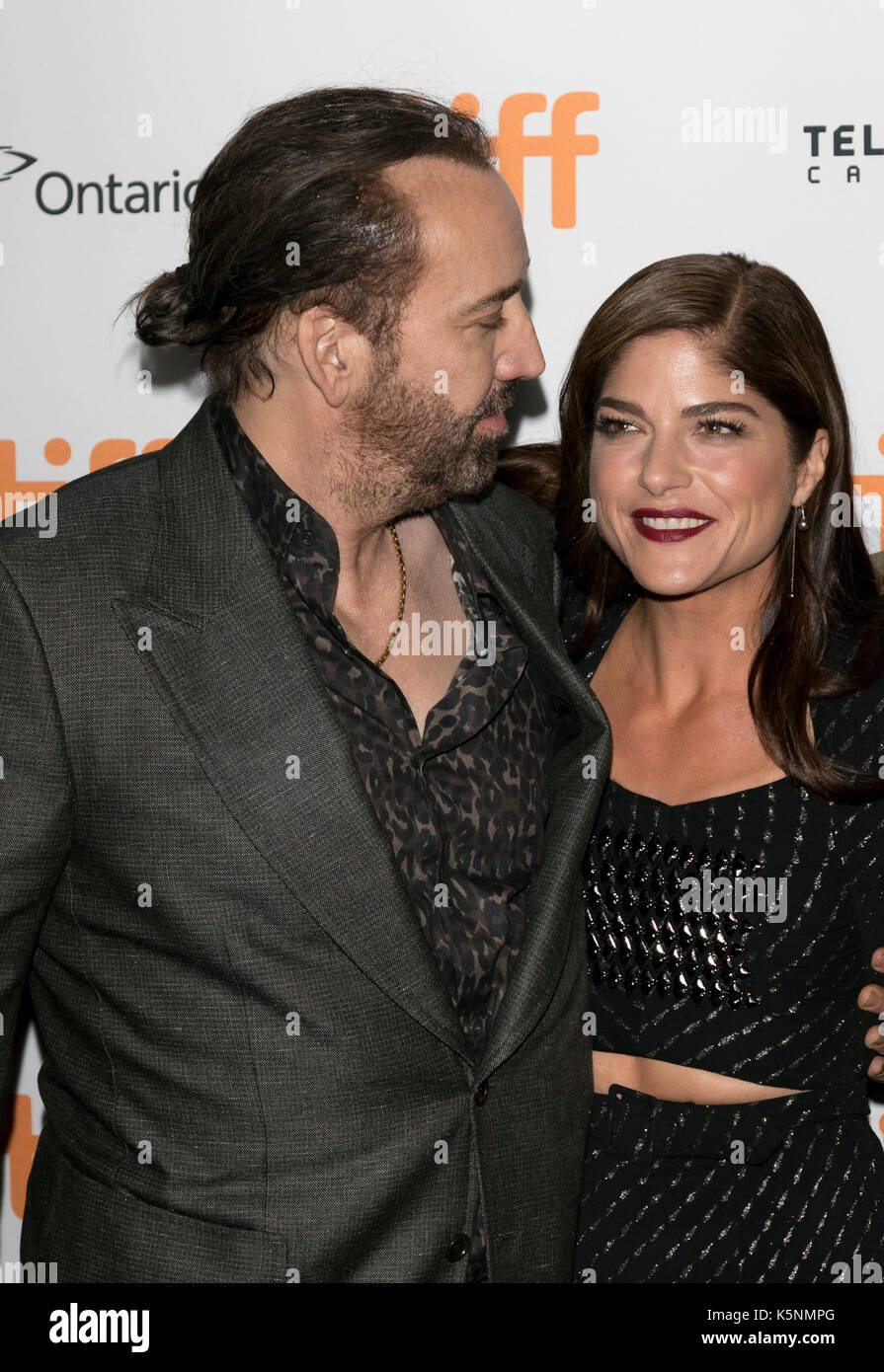 Toronto, Canada. 10th Sep, 2017. Nicolas Cage and Selma Blair attend