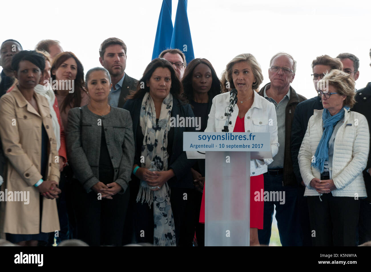 France. 10th September, 2017. Valerie Pecresse, Launch meeting of the LIBRE movement, Argenteuil September 10, 2017 Credit: francois pauletto/Alamy Live News Stock Photo