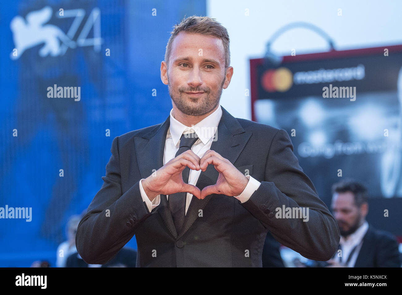 Matthias Schoenaerts attending the 'Le Fidèle' premiere at the 74th Venice International Film Festival at the Palazzo del Cinema on September 08, 2017 in Venice, Italy | usage worldwide Stock Photo