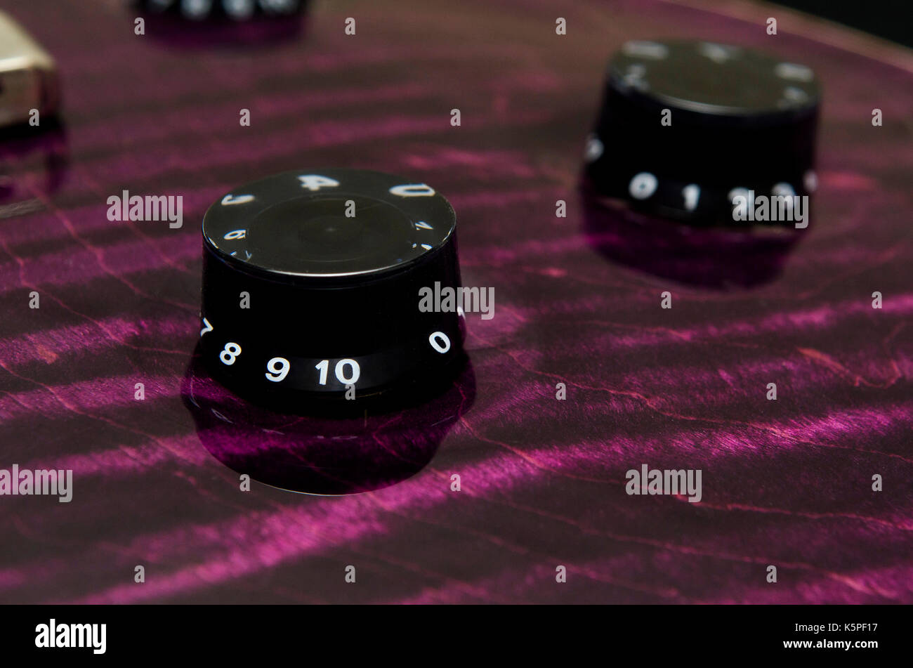 Guitar control knobs Stock Photo Alamy