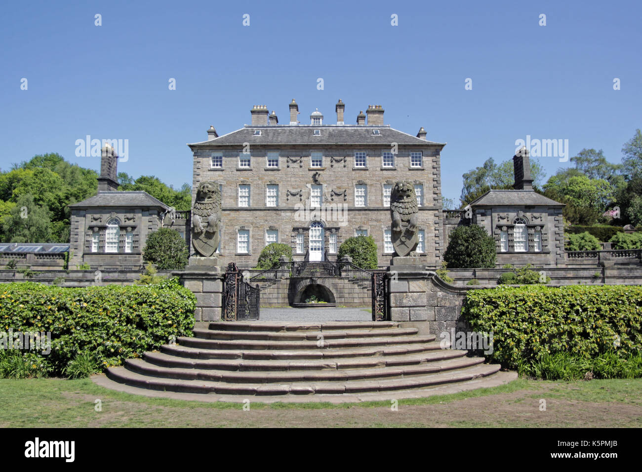 Pollok House is the ancestral home of the Stirling Maxwell families, located in Pollok Country Park, Glasgow, Scotland Stock Photo
