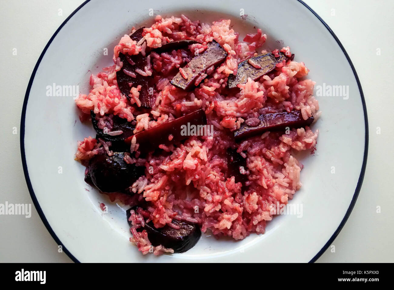 Stir fried Beetroot with Rice Stock Photo - Alamy