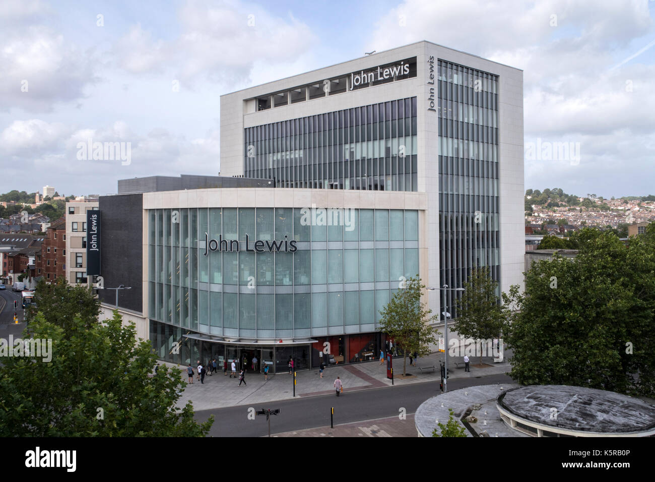 John Lewis store Exeter,on the corner of Sidwell Street and New North Road Stock Photo