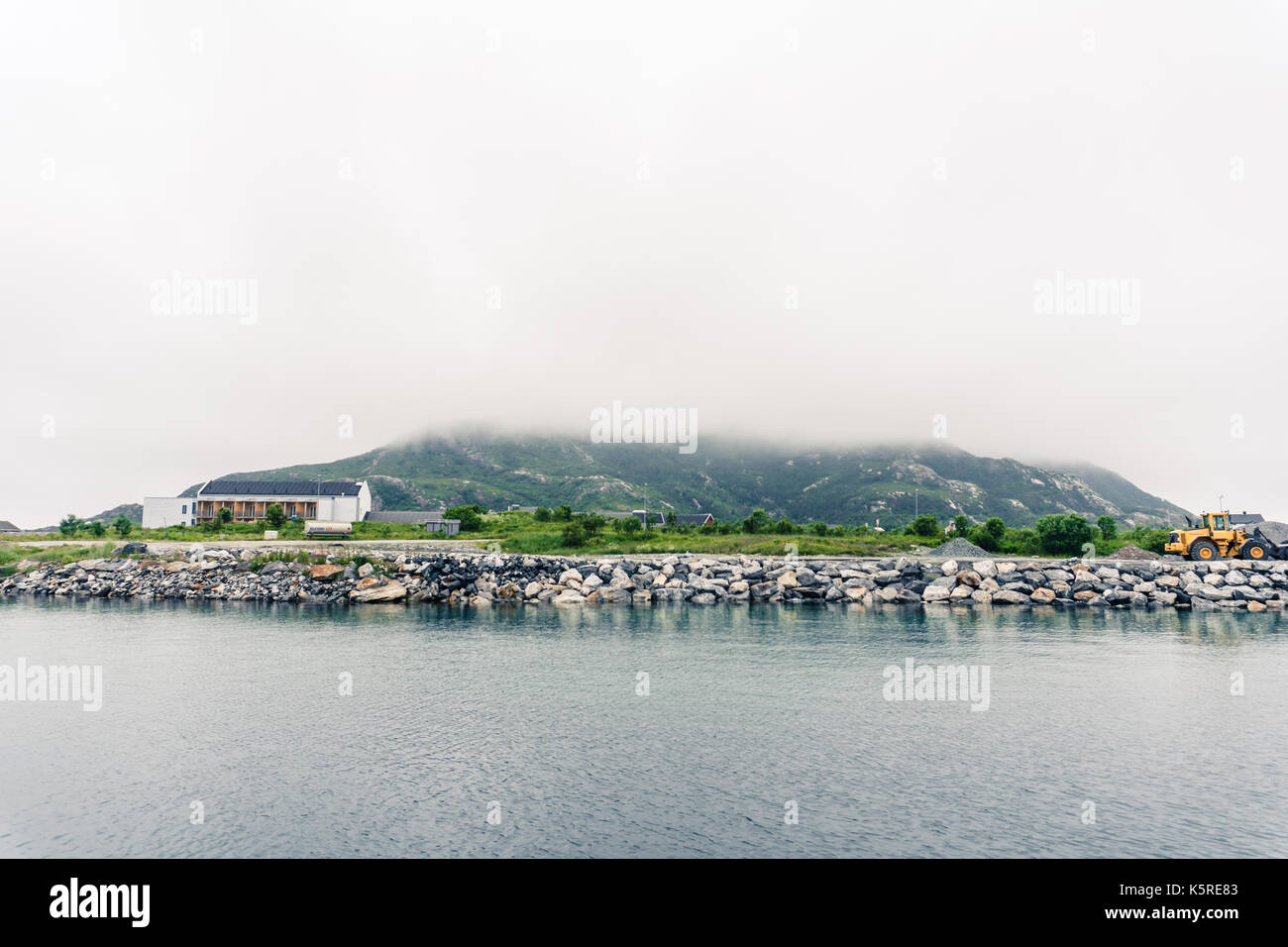 The embankment of the city of Sommaroy in Norway Stock Photo