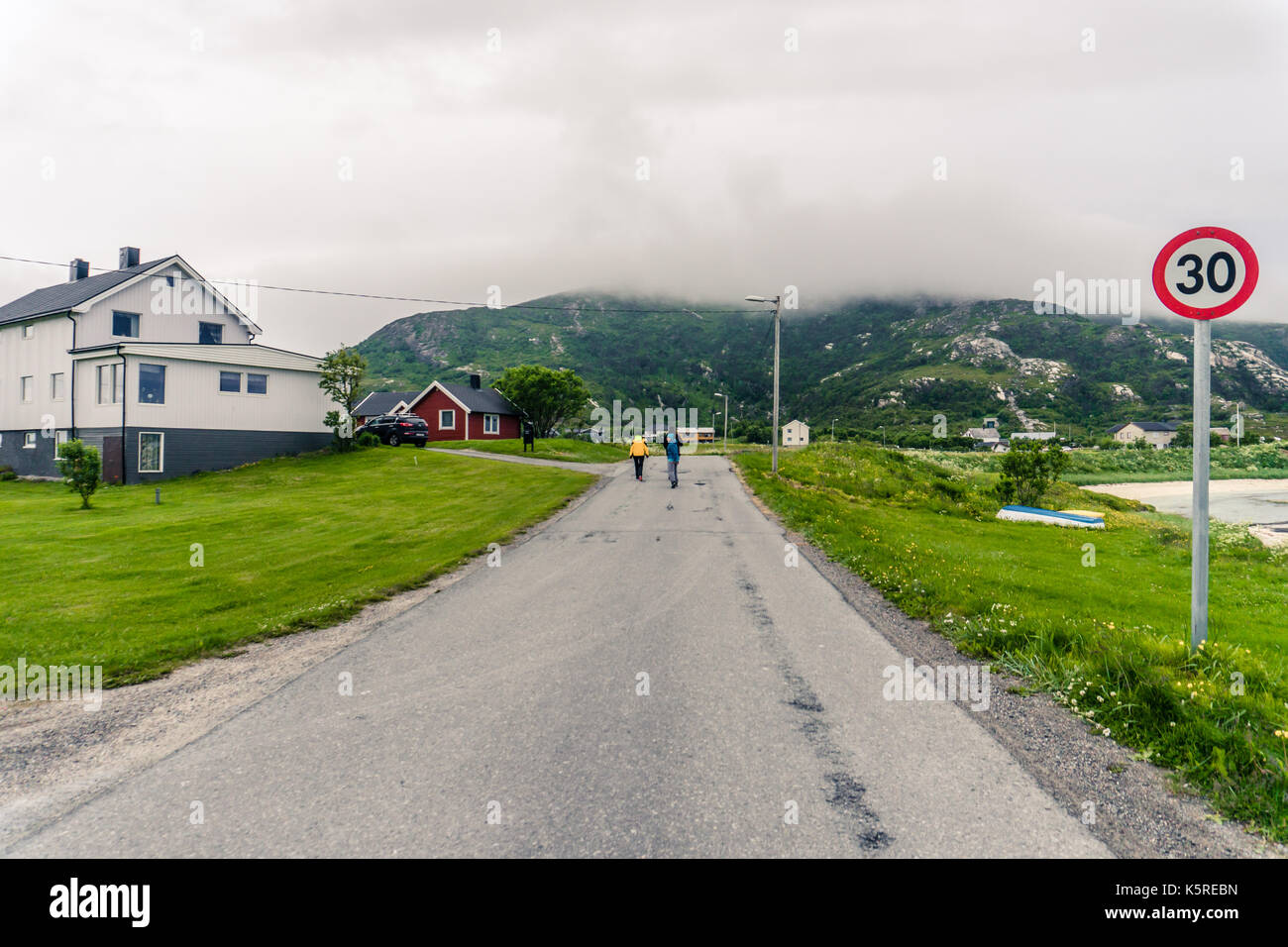 Landscape of village in Norway, Scandinavia Stock Photo