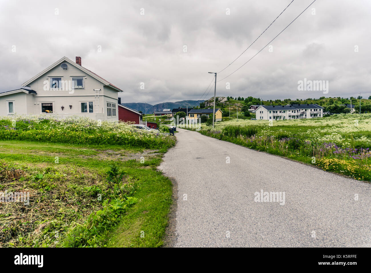 Landscape of village in Norway, Scandinavia Stock Photo