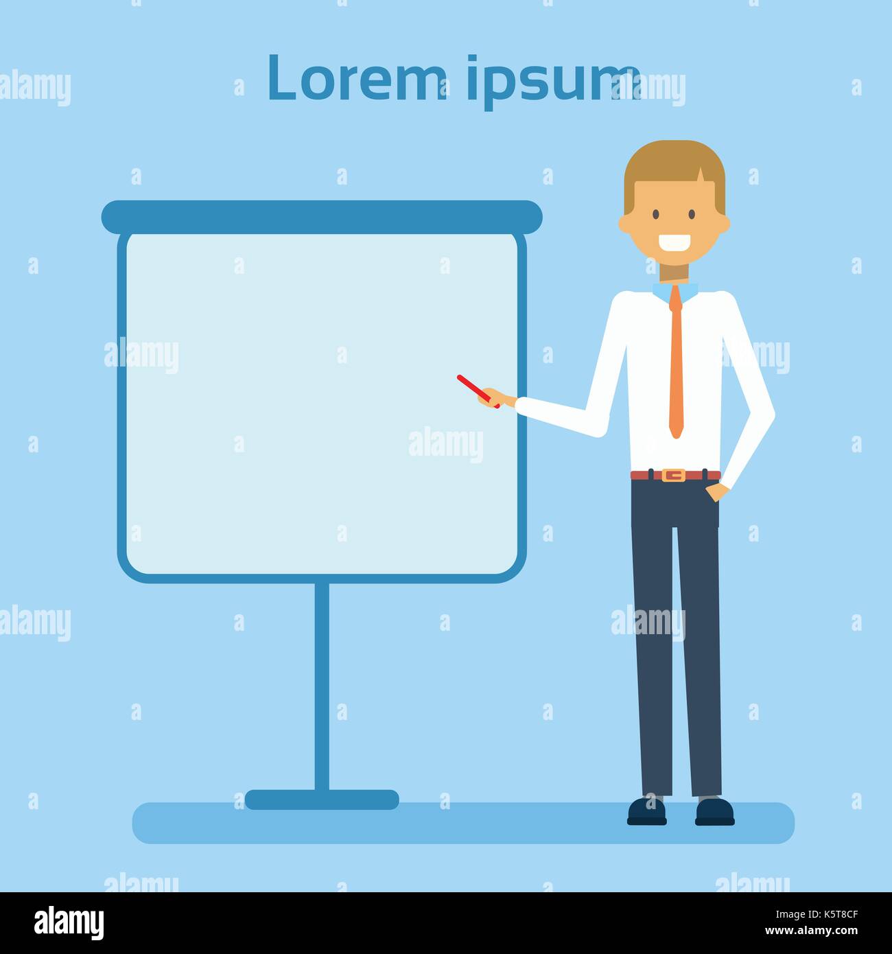 Businessman pointing presentation Stock Vector Images - Alamy