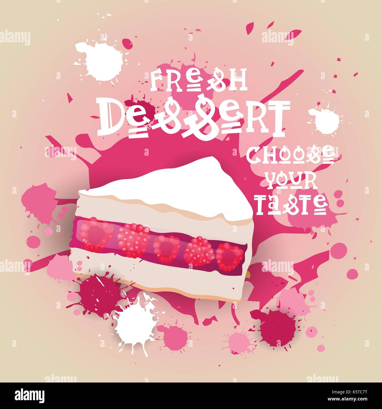 Fresh Dessert Banner Colorful Cake Sweet Beautiful Delicious Food