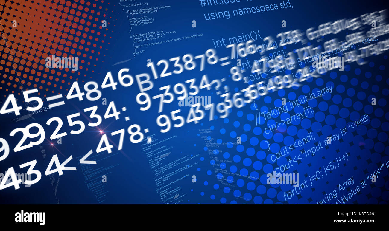 Computer programming code and technology concept. Big data and software abstract background. Stock Photo
