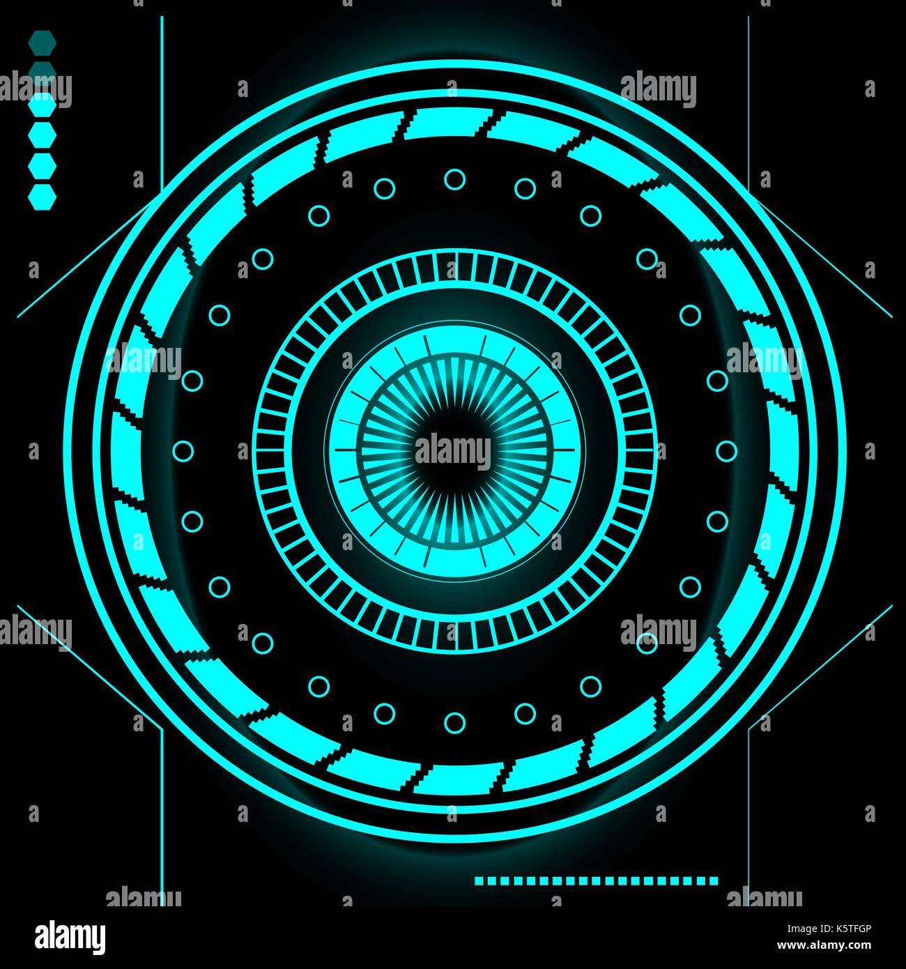 Futuristic Sci Fi Modern User Interface Set. Abstract HUD Stock Vector