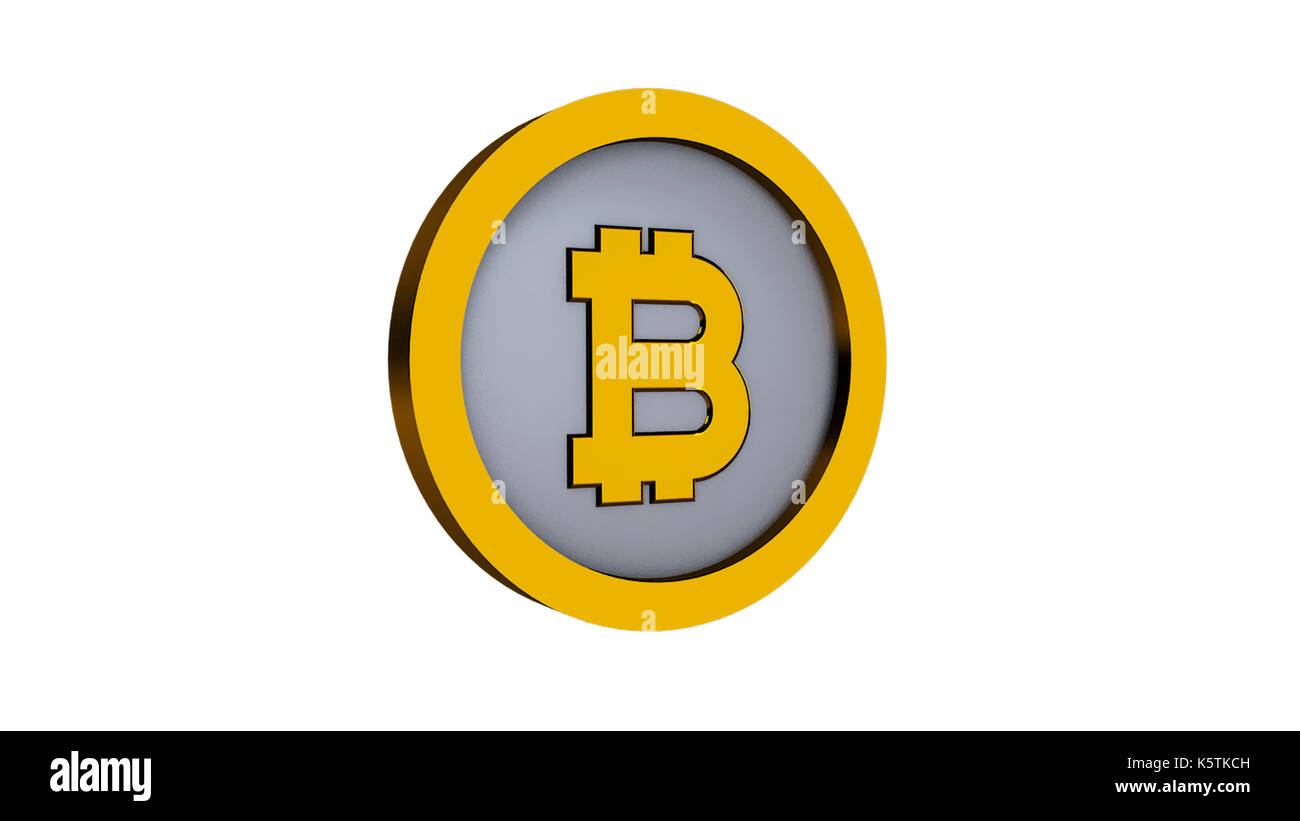 Bitcoin logo isolated on white background Stock Photo - Alamy