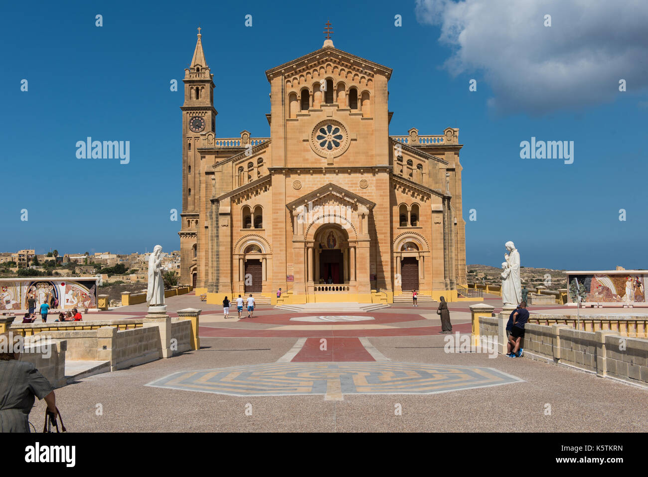 GHARB, GOZO, MALTA AUGUST 22, 2017 The neo romanesque church of Ta Pinu is a Roman Catholic