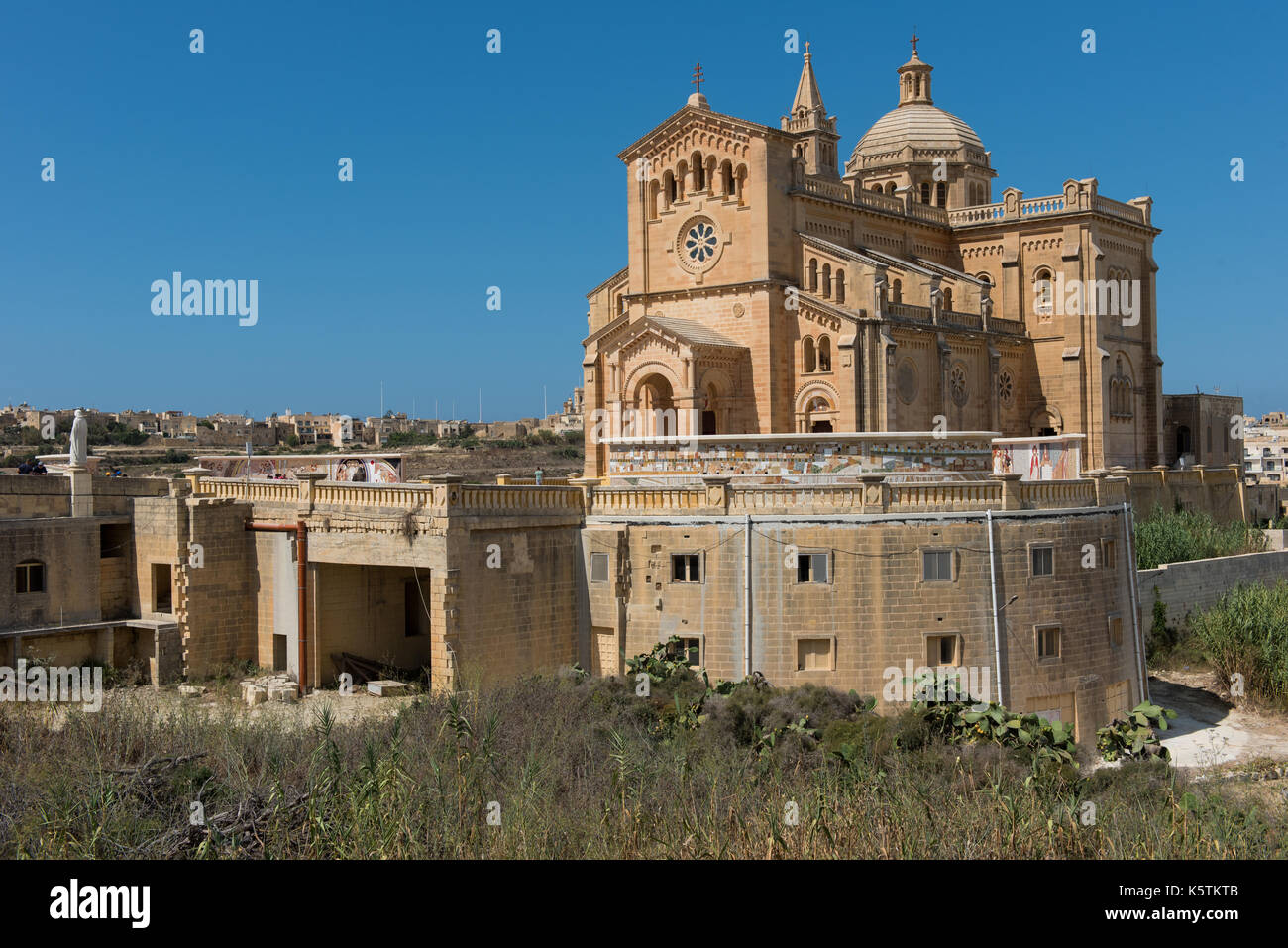 GHARB, GOZO, MALTA AUGUST 22, 2017 The neo romanesque church of Ta Pinu is a Roman Catholic