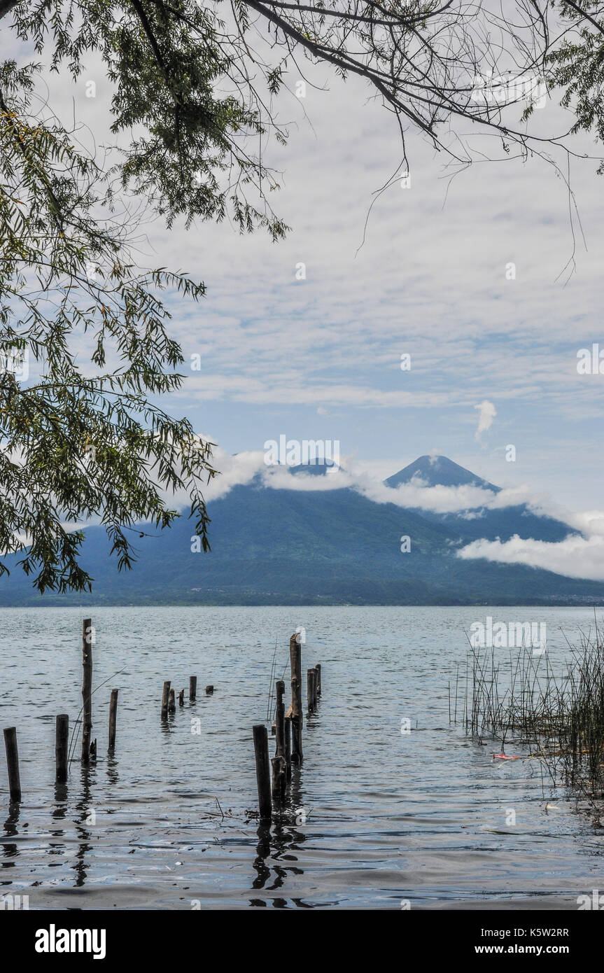 Lake Atitlan landscape guatemala Stock Photo