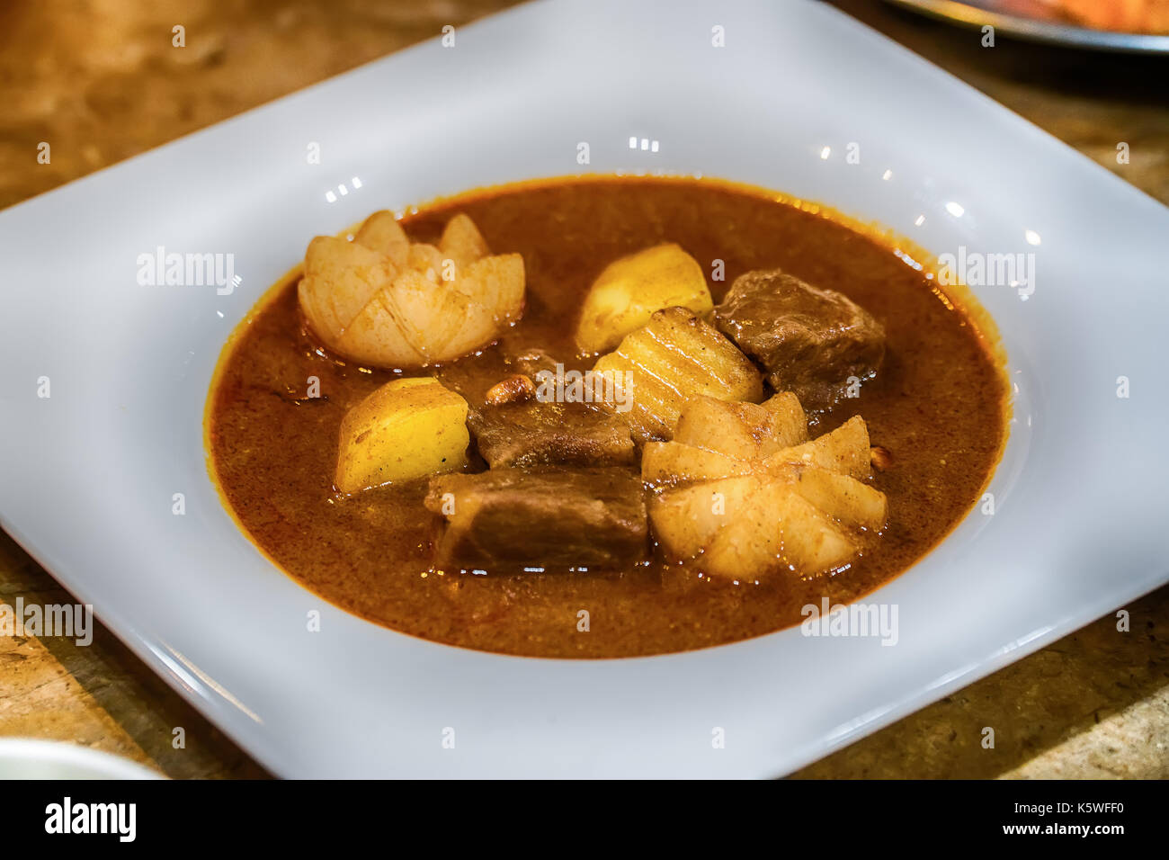 Chicken massaman curry. Stock Photo