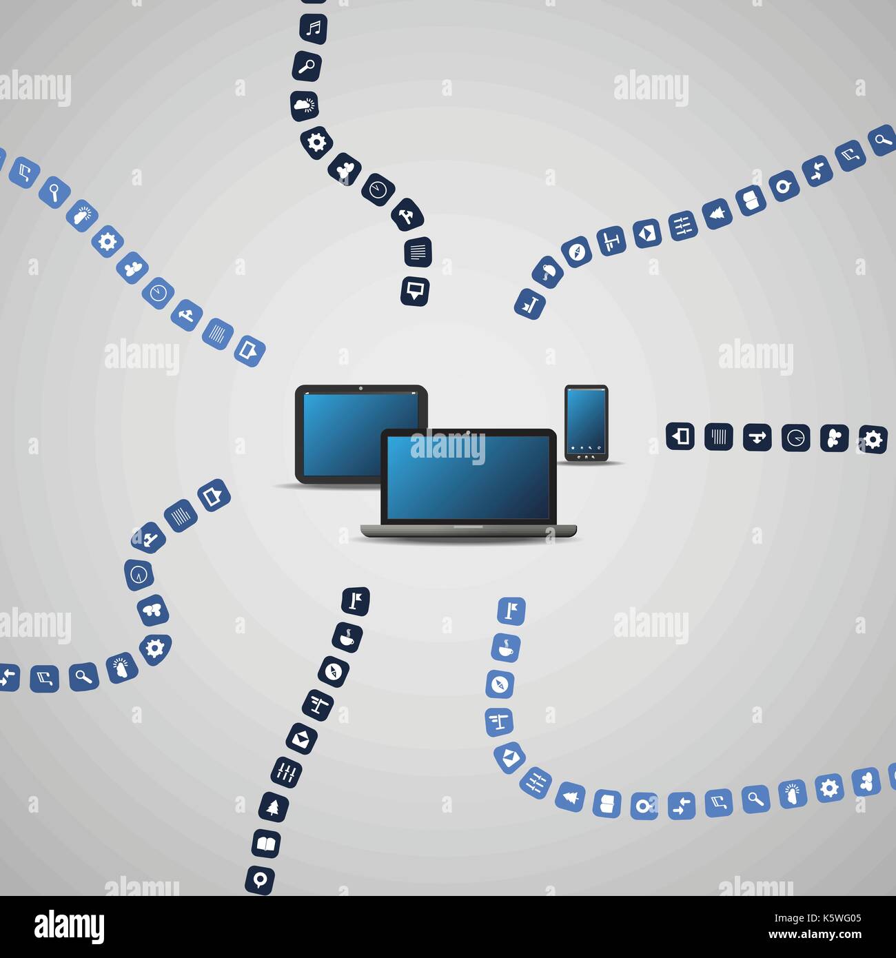 Abstract Colorful Global Network or Cloud Computing Concept Design with ...