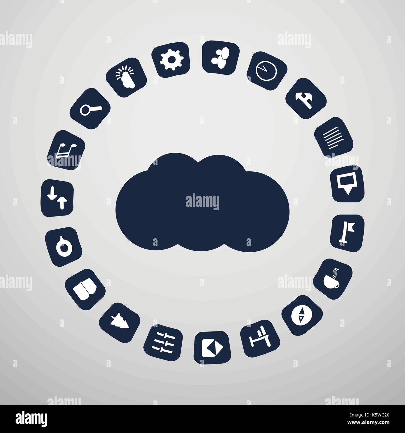 Abstract Colorful Global Network or Cloud Computing Concept Design and ...