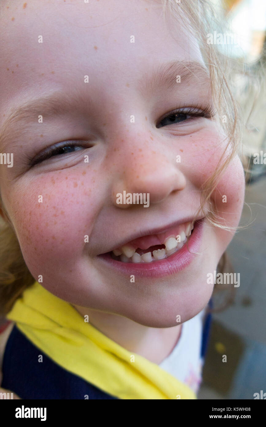 Child with tooth gap is happy hires stock photography and images Alamy